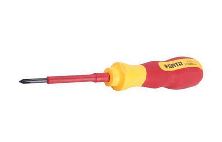 Tuốc nơ vít bake #1x80mm VDE cách điện 1000V Sata 61212 Tuốc nơ vít bake #1x80mm VDE cách điện 1000V Sata 61212