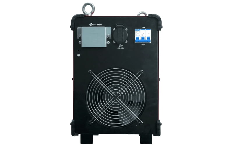 Mặt sau của máy hàn Mig điện tử Hồng Ký HKMIG500E