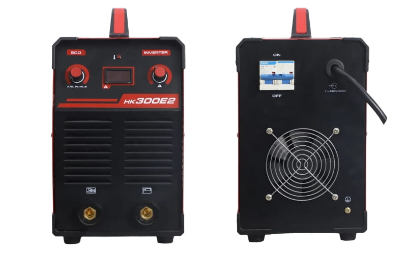 Mặt trước và sau của máy hàn que Hồng Ký HK300E2