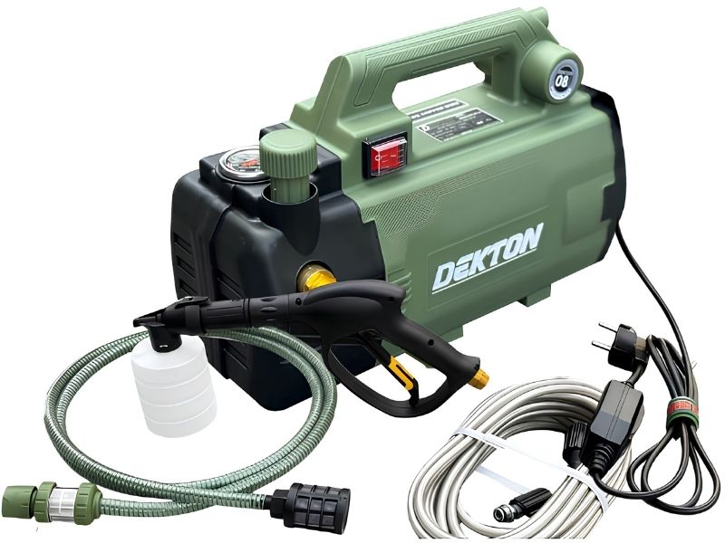 Trọn bộ sản phẩm máy xịt rửa xe gia đình Dekton DK-RX3001XPLUS 