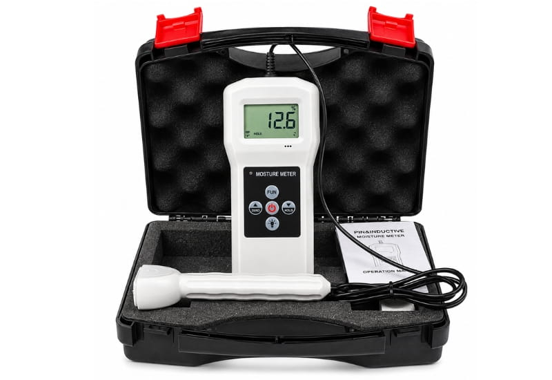 Bộ sản phẩm máy đo độ ẩm giấy cầm tay Total Meter MS7200TS 