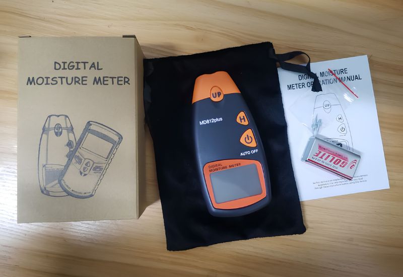 Trọn bộ máy đo độ ẩm của gỗ Total Meter MD812plus