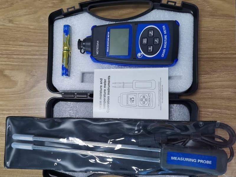 Bộ sản phẩm máy đo độ ẩm nông sản cầm tay Total Meter MD7822plus