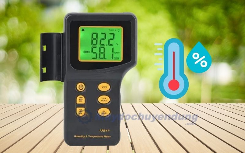 Nhiệt ẩm kế di dộng AR847 thiết kế cầm tay nhỏ gọn