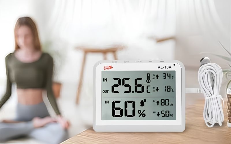 Nhiệt ẩm kế Total Meter AL-9A đo nhiệt độ trong nhà dải -10°C đến +50°C
