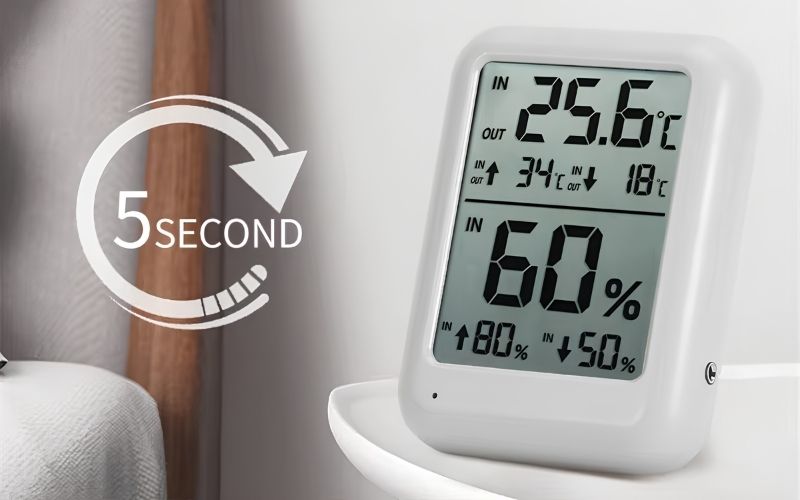 Nhiệt ẩm kế Total Meter AL-8A nhỏ gọn, màn hình LCD rõ nét