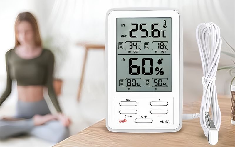 Nhiệt ẩm kế Total Meter AL-9A thiết kế bằng nhựa ABS chịu va đập tốt