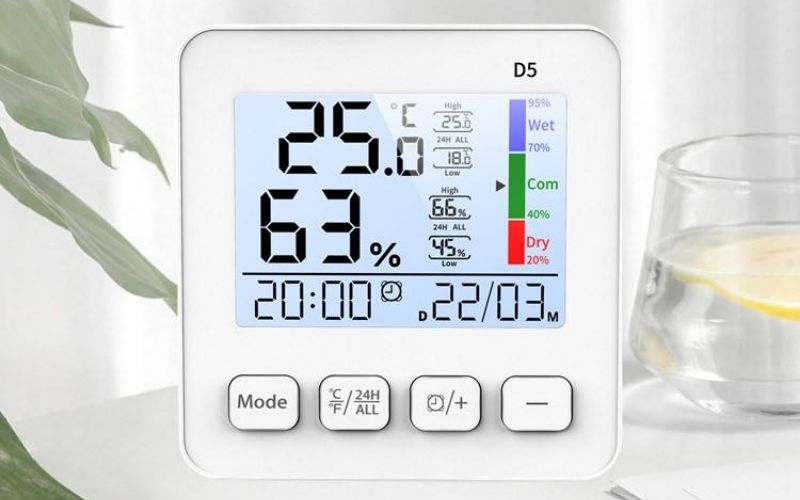 Nhiệt ẩm kế Total Meter D5 sở hữu dãi đo 14°F ~ +122°F