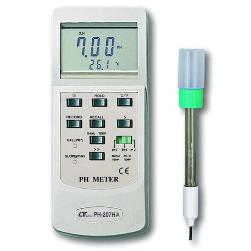 Lutron PH-207HA còn hỗ trợ đo nhiệt độ từ 0 - 65°C (32 - 150°F)
