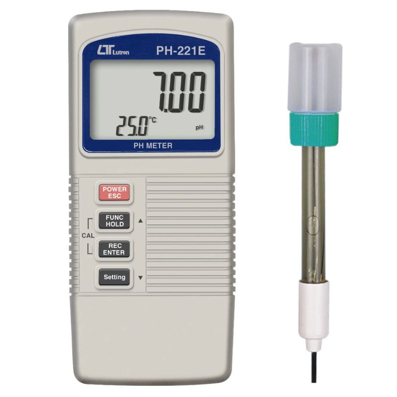 Lutron PH-221E hỗ trợ đo pH trong dải 0 - 14.00 pH