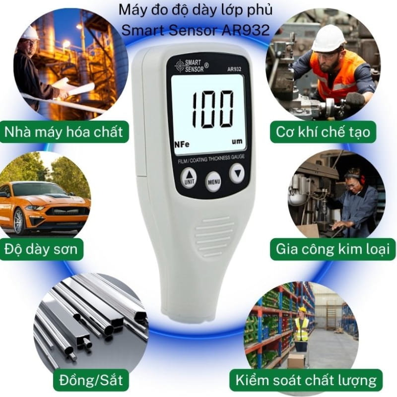 Máy đo độ dày sơn Smartsensor AR932 ứng dụng trong nhiều lĩnh vực