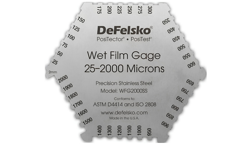 Thước đo độ dày sơn DeFelsko WFG2000SS dải đo 25 - 2.000 μm