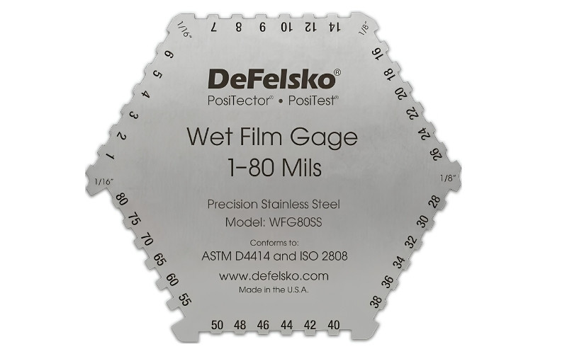 Thước đo độ dày sơn DeFelsko WFG80SS dải đo 1 - 80 mils