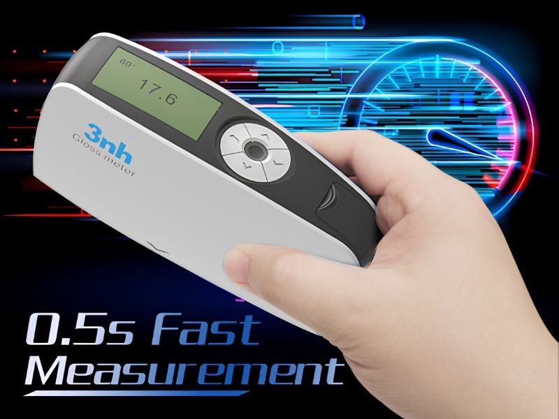 Máy đo độ bóng 60° 3NH KS60S sở hữu tốc độ đo nhanh chóng, chỉ khoảng 0.5s