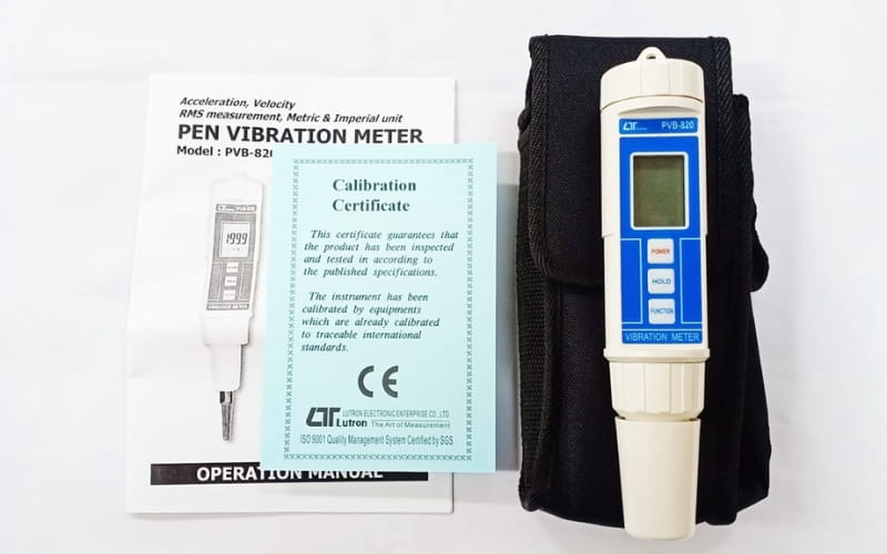 Bộ sản phẩm máy đo độ rung dạng bút Lutron PVB-820