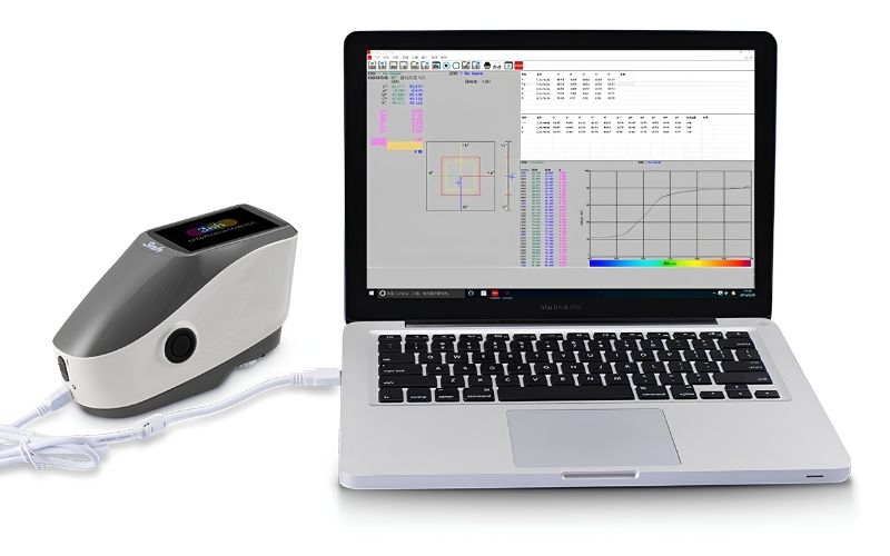 Máy đo mật độ màu quang phổ 3nh YD5050 có thể kết nối với PC