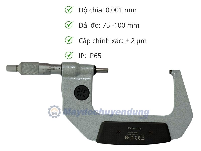 Panme đo ngoài điện tử Mitutoyo 293-233-30 đo chính xác