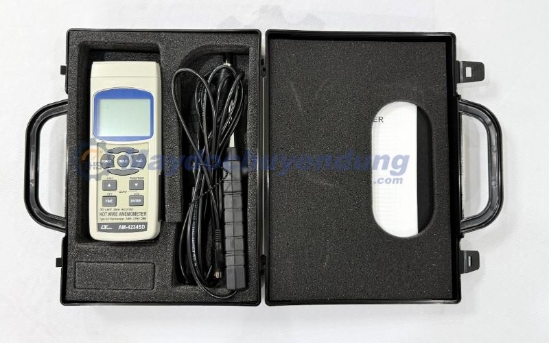 Bộ sản phẩm máy đo gió nhiệt độ và độ ẩm Lutron AM-4234SD