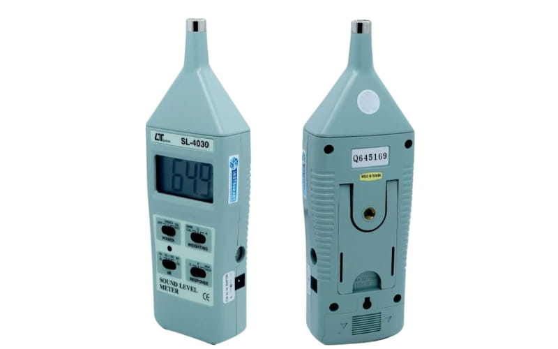 Mặt trước và sau của máy đo độ ồn âm thanh Lutron SL-4030