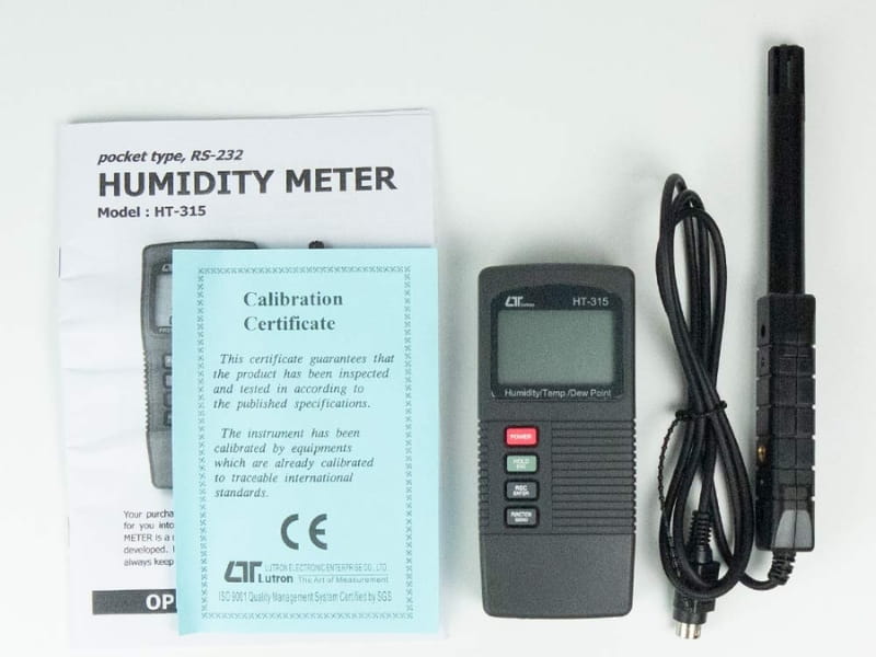 Bộ sản phẩm máy đo nhiệt độ, độ ẩm, điểm sương Lutron HT-315 