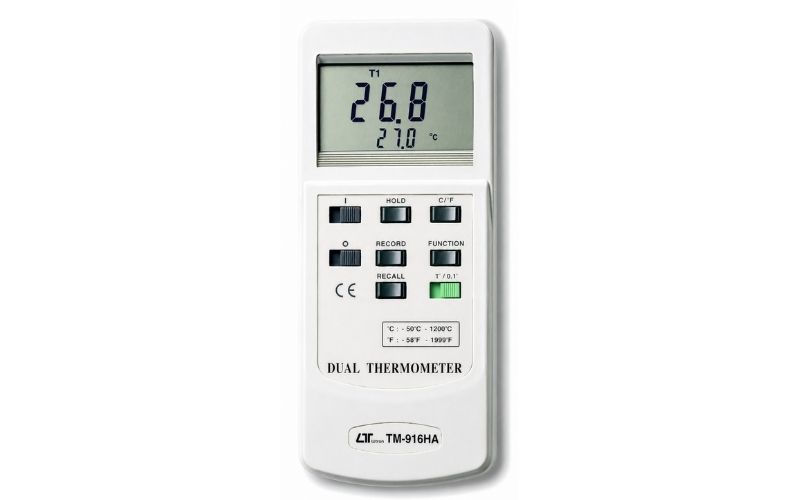 Nhiệt kế kép T1-T2 Lutron TM-916HA