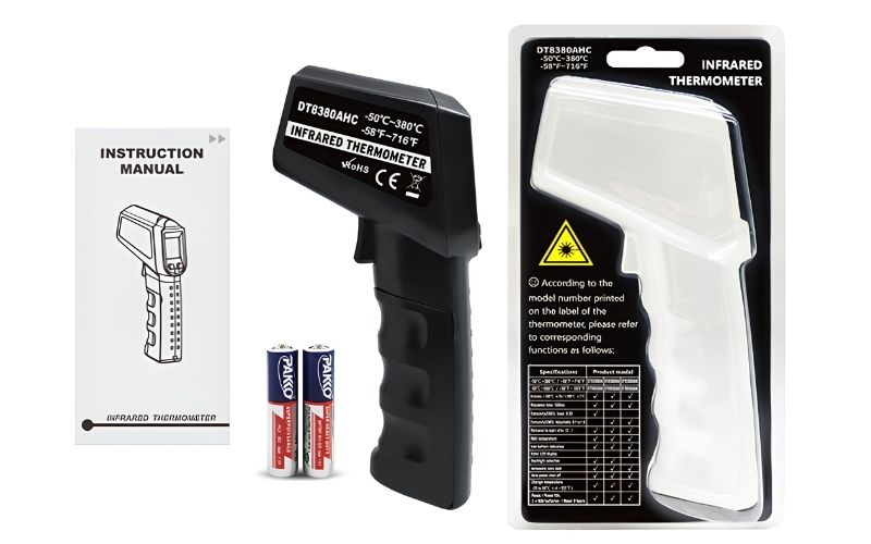 Bộ sản phẩm súng đo nhiệt độ hồng ngoại Total Meter DT8550AHC chính hãng