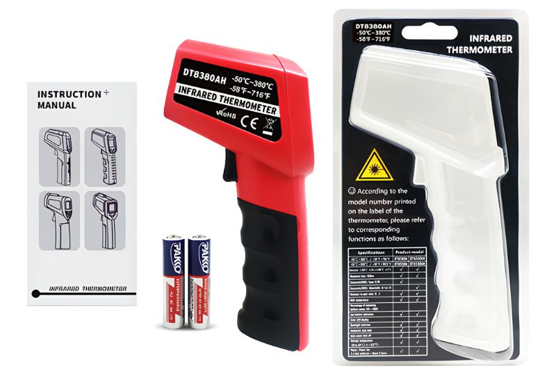 Bộ sản phẩm súng đo nhiệt độ hồng ngoại Total Meter DT8380AH
