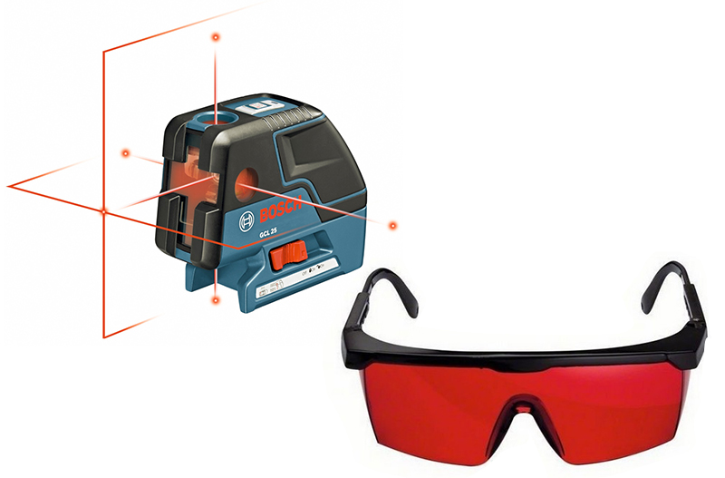 Một trong những ứng dụng của kính laser đỏ Bosch