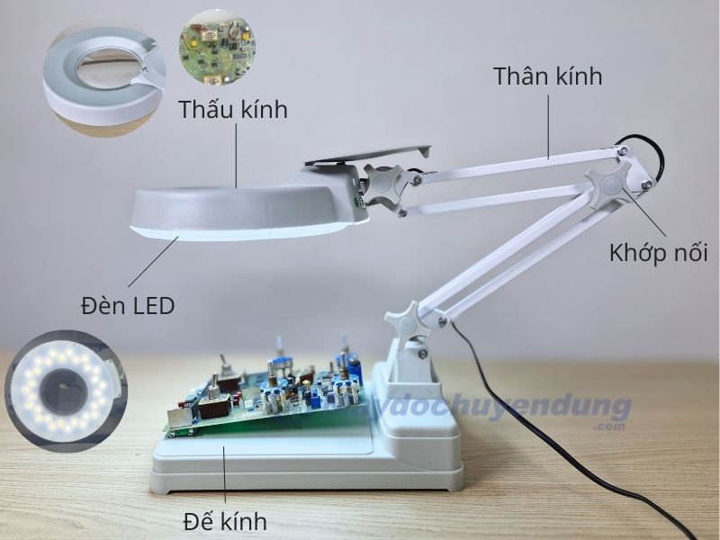 Cấu tạo kính lúp để bàn 86C
