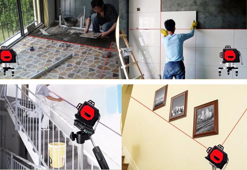 Máy bắn cốt 2 chiều 8 tia đỏ TR800 có khả năng làm việc đến 25m