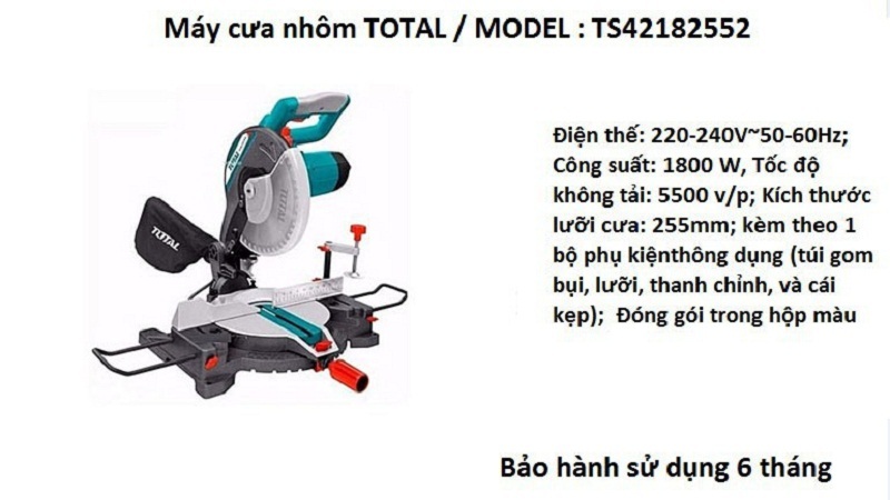 Máy cưa cắt nhôm Total TS42182552