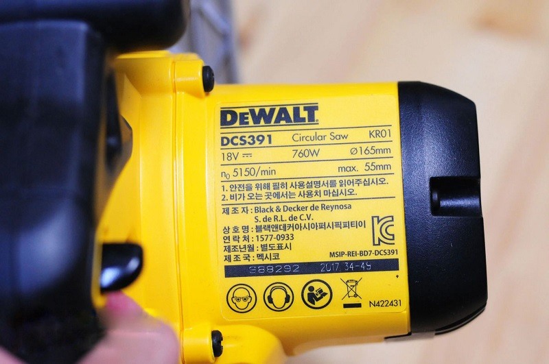 Thông số kỹ thuật của Dewalt DCS391N-KR Thông số kỹ thuật của Dewalt DCS391N-KR