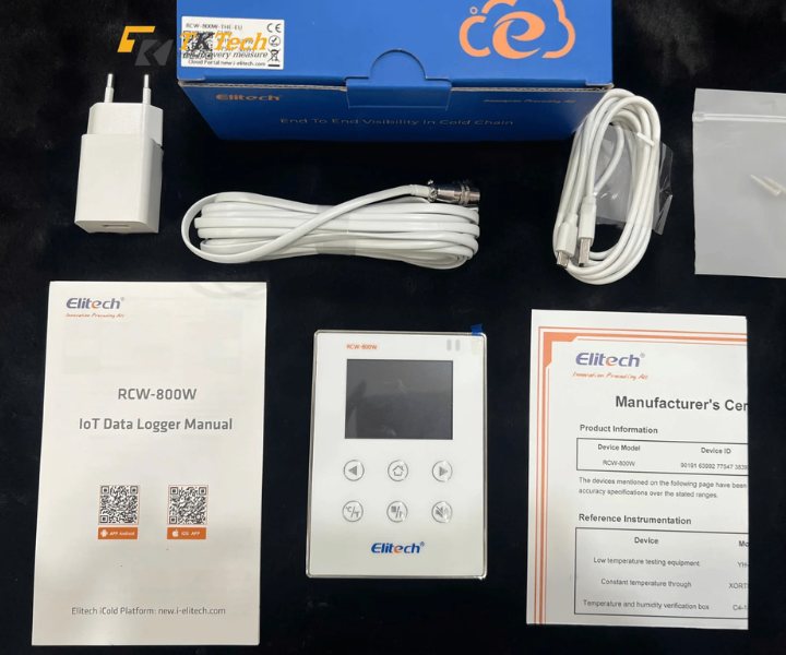 Nhiệt ẩm kế tự ghi Elitech RCW-800W-THE được trang bị nhiều tính năng hiện đại 