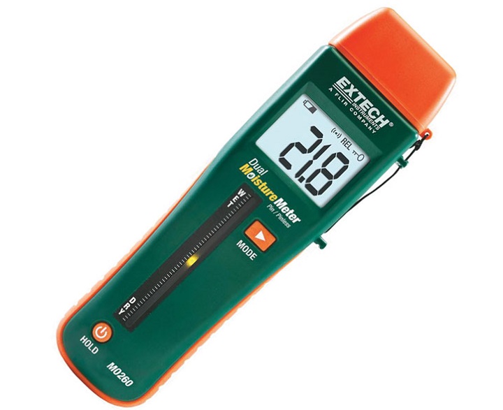 Máy đo độ ẩm Extech MO260 thon gọn, chắc chắn Máy đo độ ẩm Extech MO260 thon gọn, chắc chắn