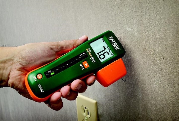 Máy đo độ ẩm chính xác với hai chân dò điện trở Máy đo độ ẩm chính xác với hai chân dò điện trở