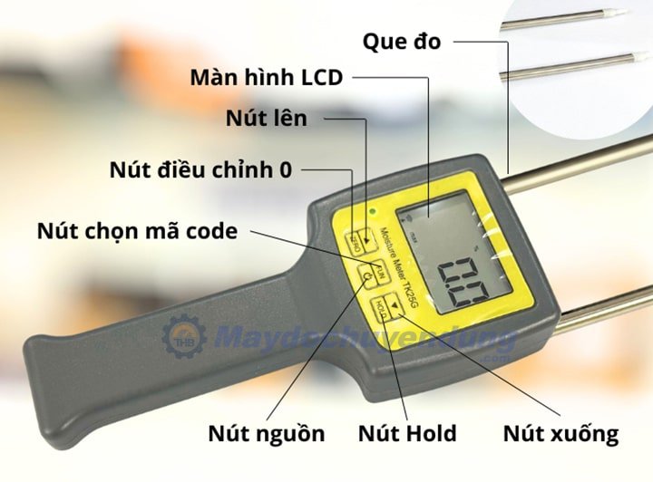 Cấu tạo của máy đo độ ẩm, ngũ cốc, nông sản TK25G