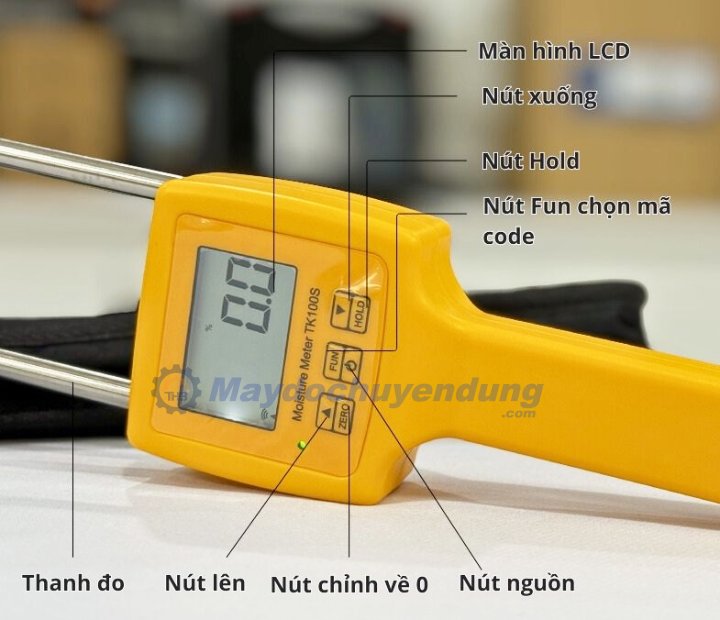 TK-100S có các nút chức năng dễ sử dụng