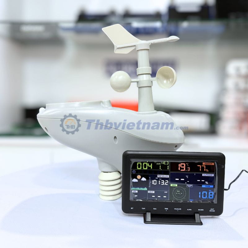 Trạm thời tiết không dây và ghi dữ liệu AW006 gồm cảm biến ngoài trời và màn hình trong nhà