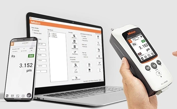 Máy đo độ nhám Mitutoyo SJ-220 178-743-13 kết nối điện thoại và máy tính dễ dàng Máy đo độ nhám Mitutoyo SJ-220 178-743-13 kết nối điện thoại và máy tính dễ dàng