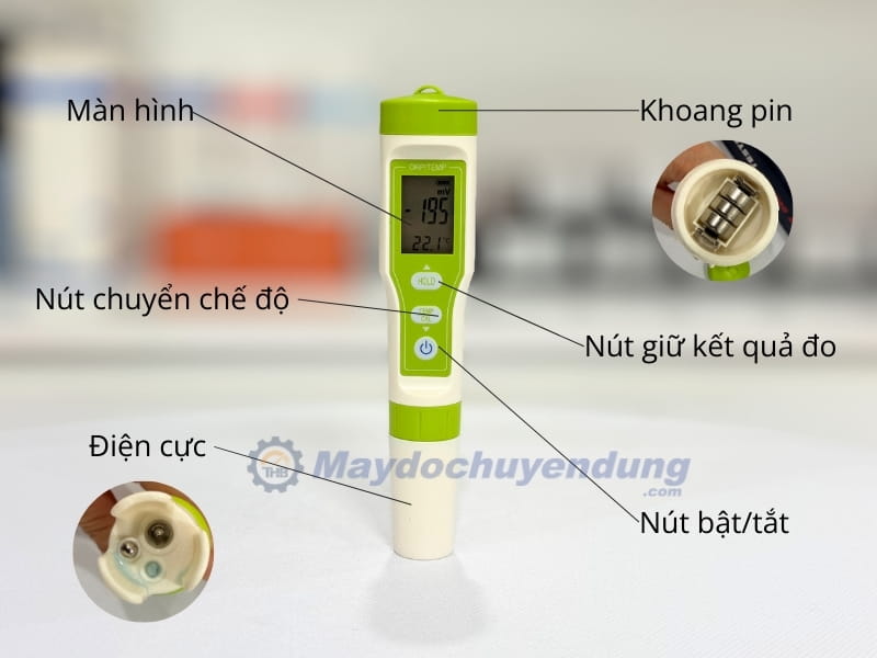 Cấu tạo của bút đo oxy hóa khử Total Meter ORP-100 