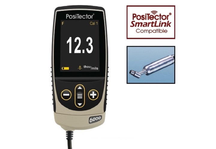 Máy đo độ dày lớp phủ Defelsko PosiTector 6000 F45S3 sử dụng đo độ dày lớp sơn, phủ không nhiễm từ trên bề mặt kim loại từ tính: