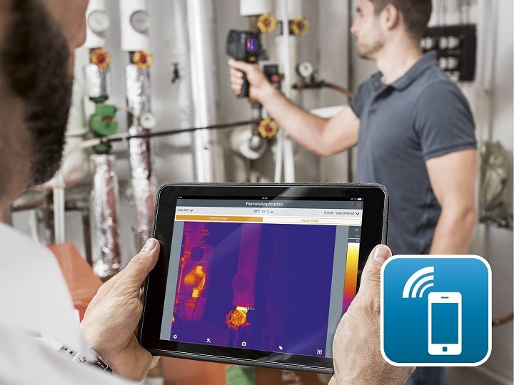 Camera đo nhiệt Testo 871 kết nối với phần mềm Testo Thermography 