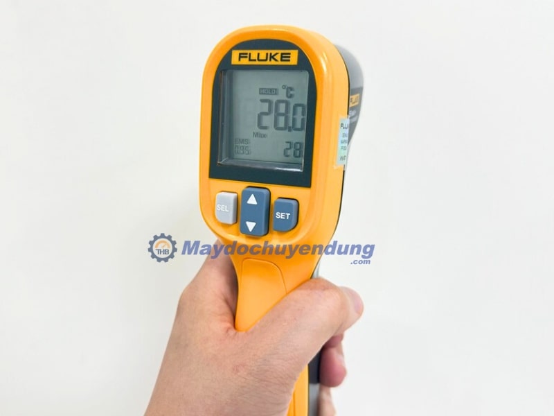Súng bắn nhiệt độ hồng ngoại dùng 1 tia laser Súng bắn nhiệt độ Fluke hồng ngoại dùng 1 tia laser