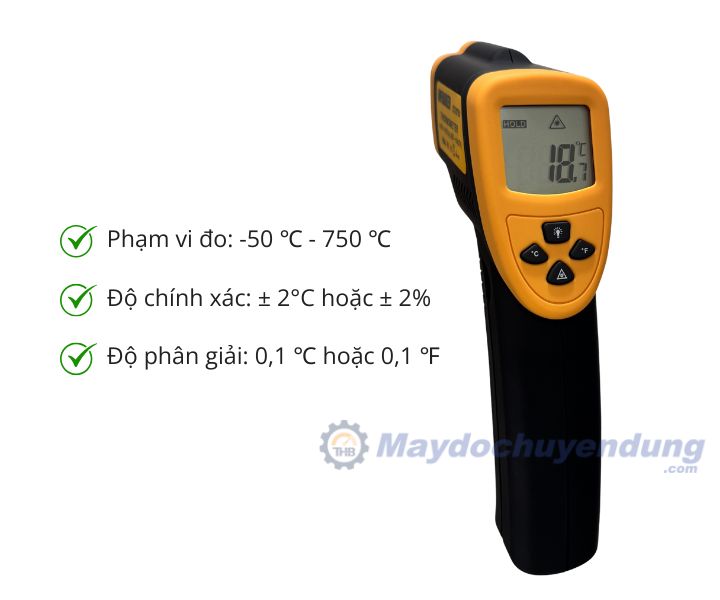 Tính năng nổi bật của máy đo nhiệt độ hồng ngoại DT8750 