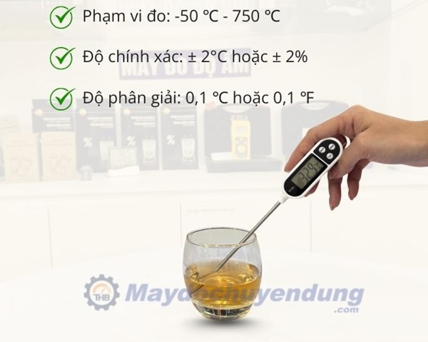 Que đo nhiệt độ thực phẩm KT300 nhỏ gọn, đo nhanh