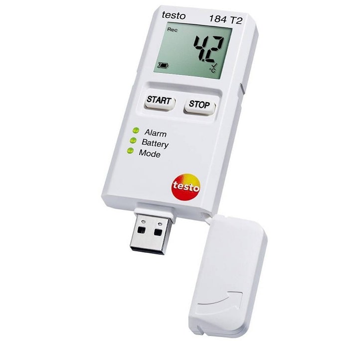 USB đo và ghi nhiệt đô Testo 184-T2 cực nhỏ nhẹ dễ sử dụng