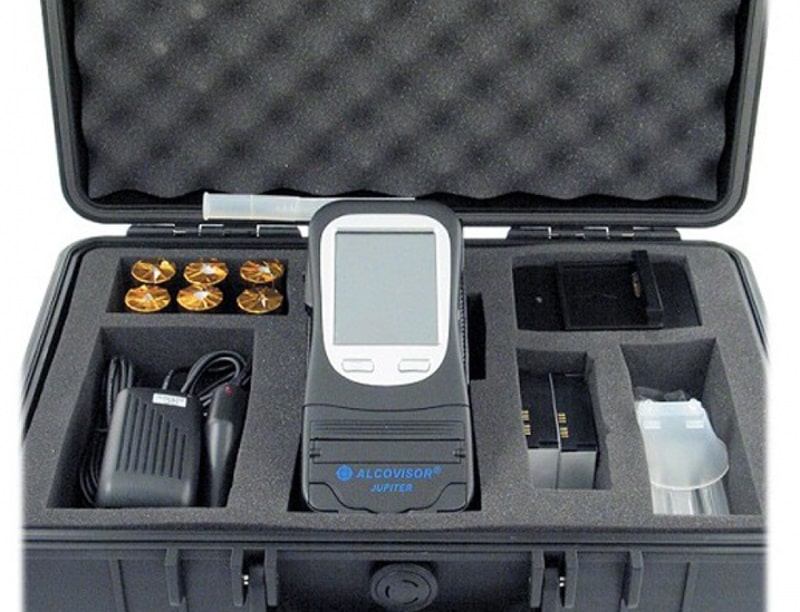 Hộp sản phẩm máy đo nồng độ cồn Alcovisor Jupiter Hộp sản phẩm máy đo nồng độ cồn Alcovisor Jupiter