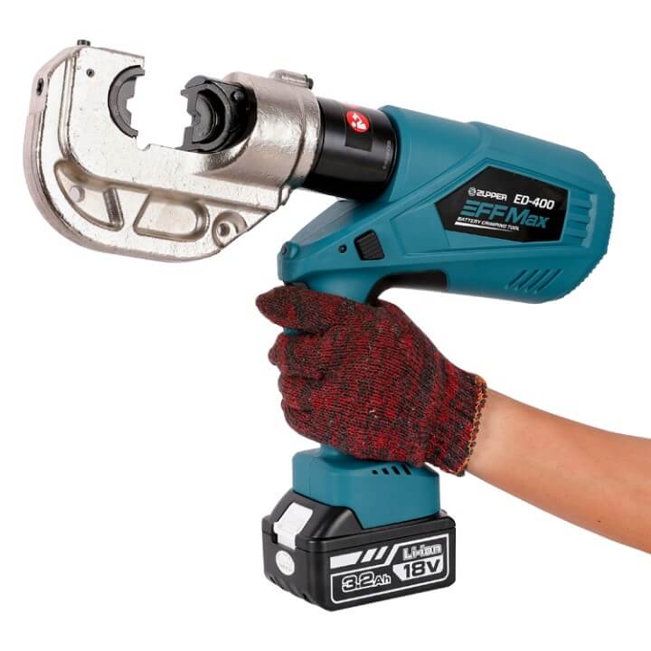 Kìm bấm cốt thuỷ lực ED-400 có đầu ép dạng chữ C thuận tiện cho người sử dụng