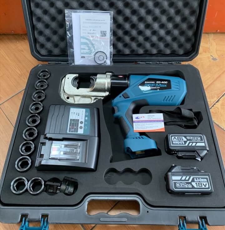 Kìm ép cos thuỷ lực Zupper ED-400 Bộ sản phẩm Kìm ép cos thuỷ lực Zupper ED-400