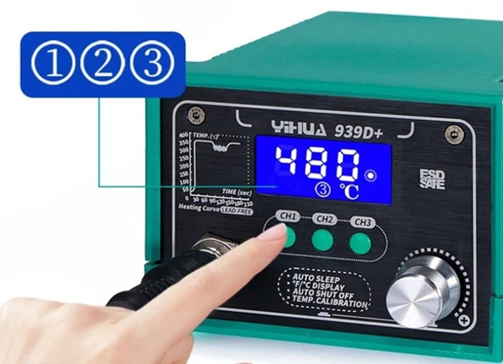 Máy đa tính năng, có 3 kênh cài đặt sẵn nhiệt độ Máy đa tính năng, có 3 kênh cài đặt sẵn nhiệt độ